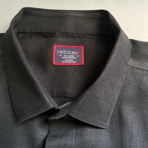 UNTUCKit ‘Cameron’ Wrinkle Resistant Men’s Linen Shirt | Sz. XL | NWOT - Picture 3 of 6